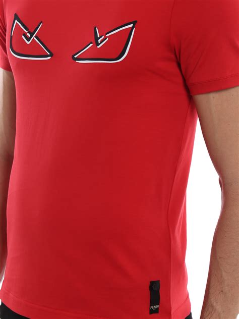 fendi red shirt|fendi t shirt original.